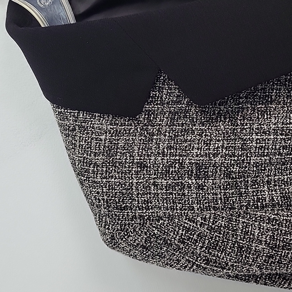 TAHARI Arthur S. Levine Black White Tweed Blazer Jacket - Picture 2 of 6